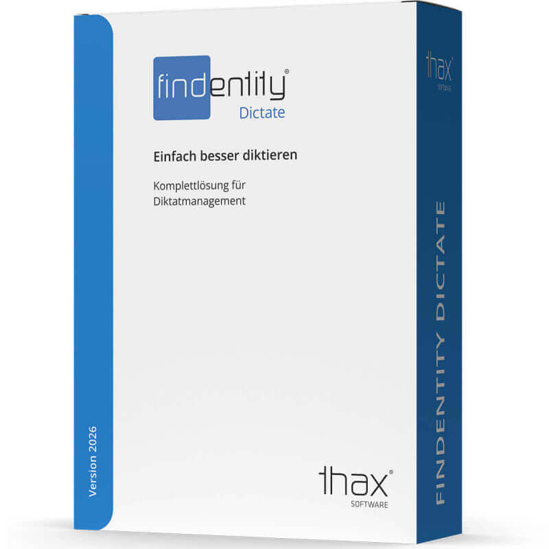 Findentity Dictate Diktatmanagement-Software