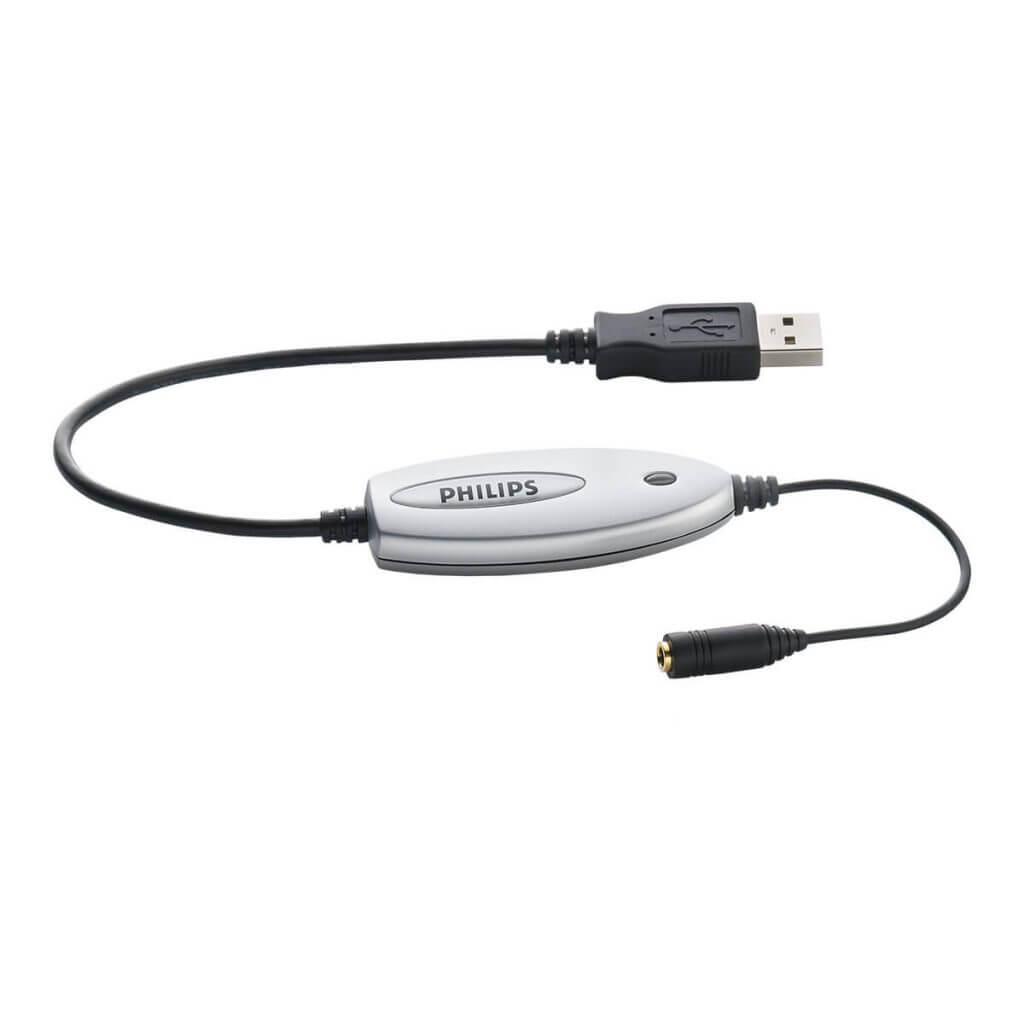 Diktier-Zubehör für Spracherkennung: Philips USB Audio Adapter LFH9034